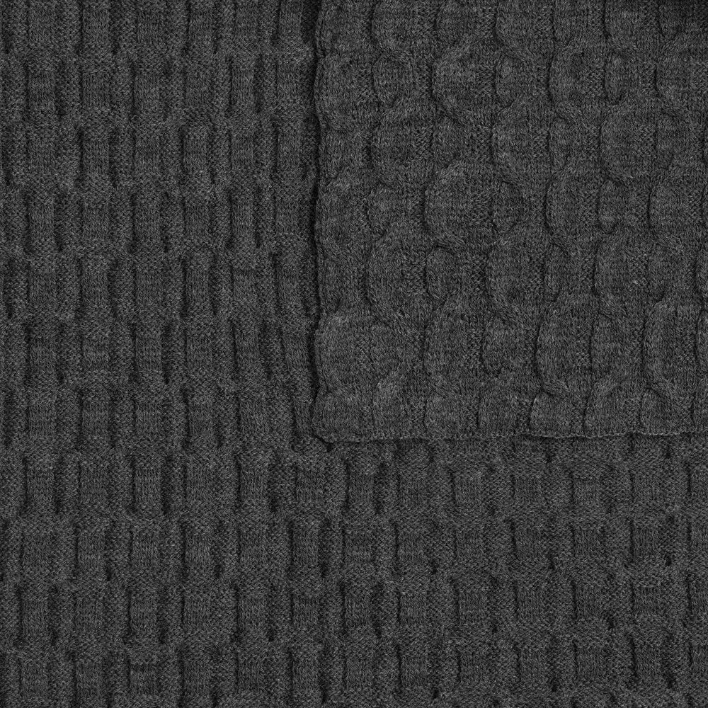 Плед Braidera, темно-серый меланж (асфальт) — изображение 3