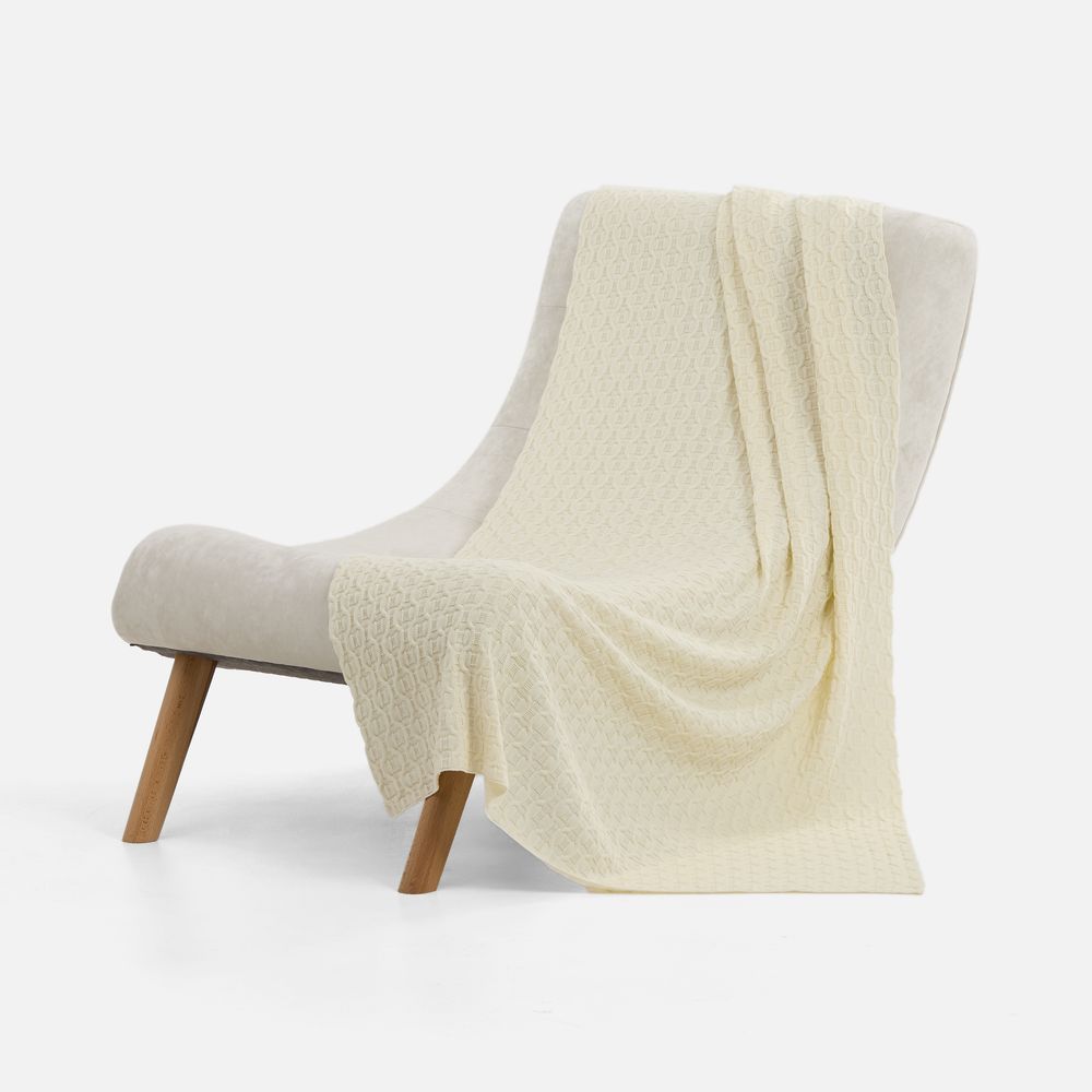 Плед Braidera, белый (молочный) — изображение 2