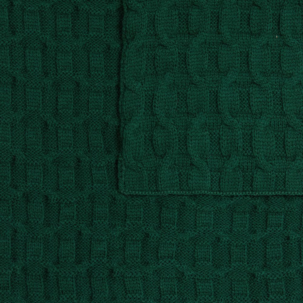 Плед Braidera, темно-зеленый (хвойный) — изображение 3