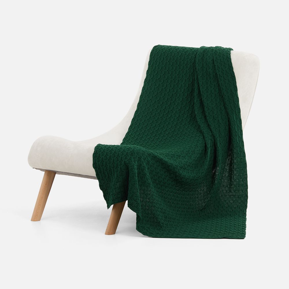 Плед Braidera, темно-зеленый (хвойный) — изображение 2