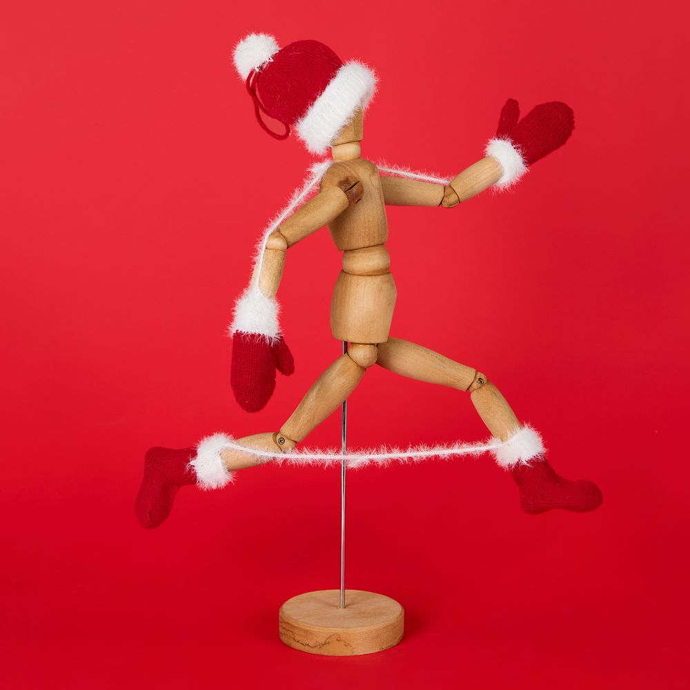 Подвеска на елку «Вьюжка», носочки, красная — изображение 6