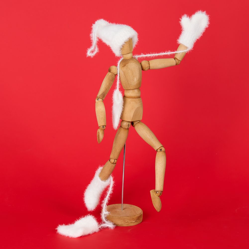 Подвеска на елку «Вьюжка», шапочка, белая — изображение 5