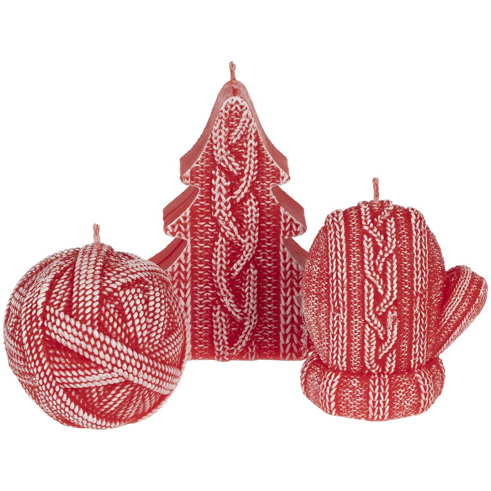 Свеча Kniteam, варежка, красная — изображение 3