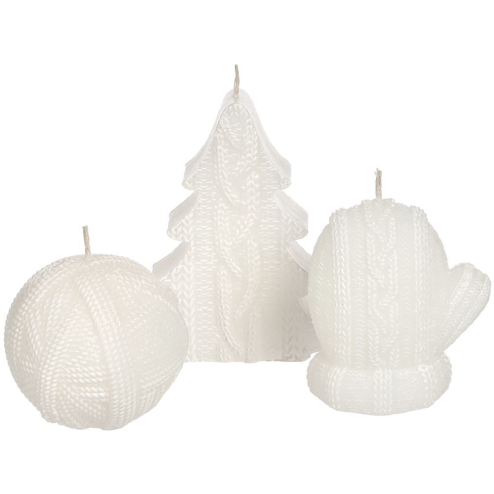 Свеча Kniteam, елка, белая — изображение 3