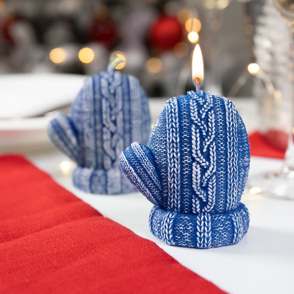 Свеча Kniteam, варежка, синяя — изображение 4