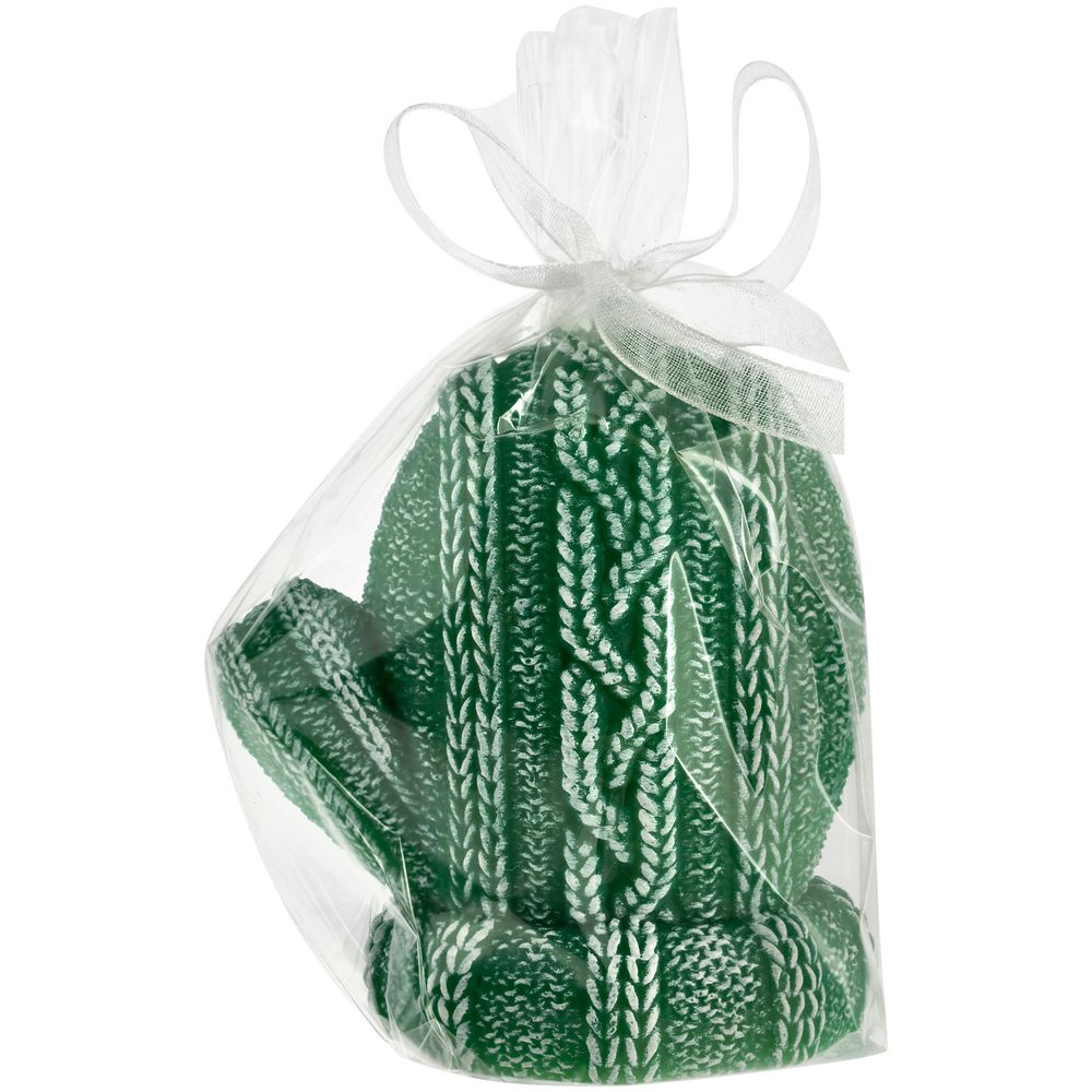 Свеча Kniteam, варежка, зеленая — изображение 2