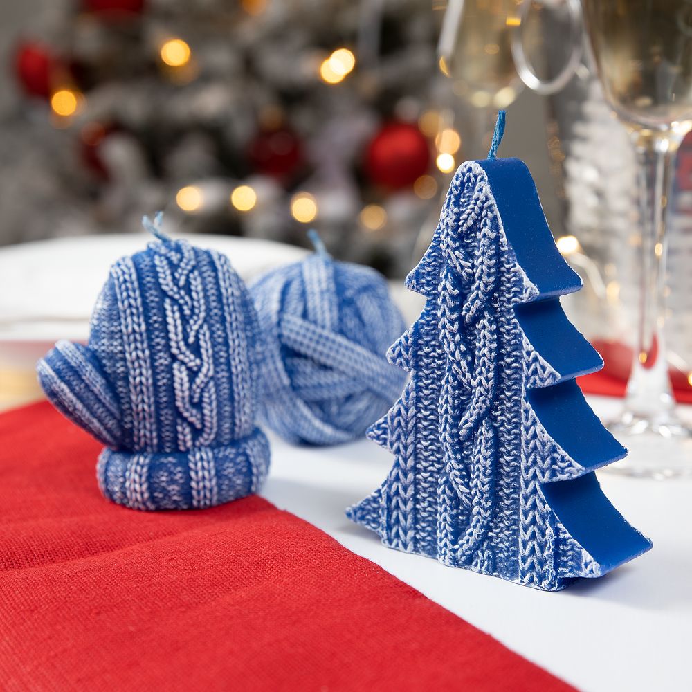 Свеча Kniteam, клубок, синий — изображение 5