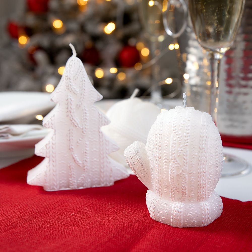 Свеча Kniteam, клубок, белый — изображение 5