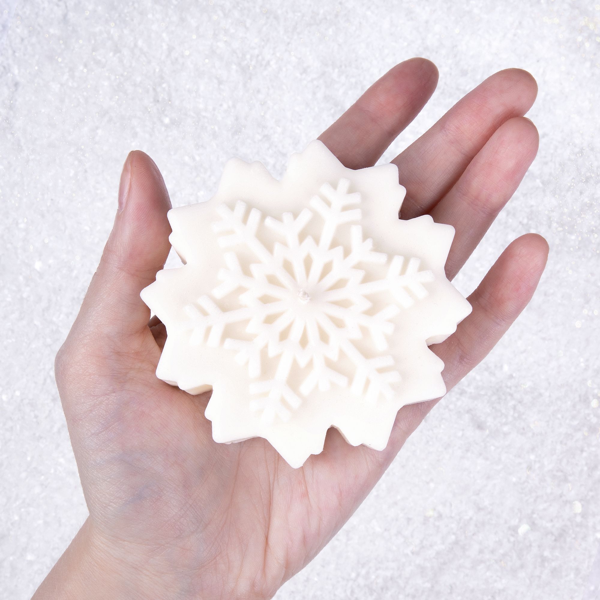 Свеча Snowflame 1, белая, 8 см — изображение 2