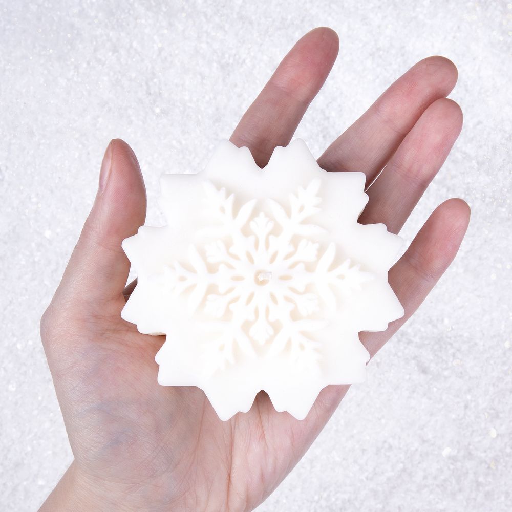 Свеча Snowflame 2, белая, 8 см — изображение 2