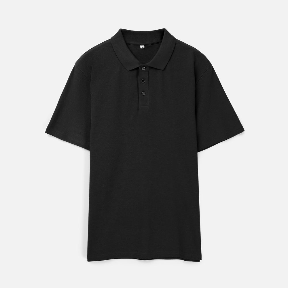 Рубашка поло унисекс Tervise, черная — изображение 2