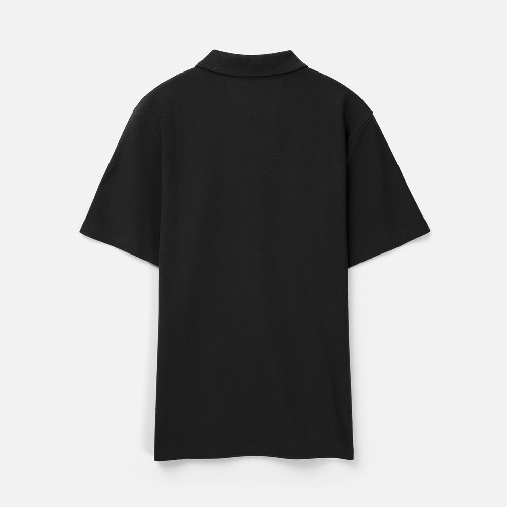 Рубашка поло унисекс Tervise, черная — изображение 3