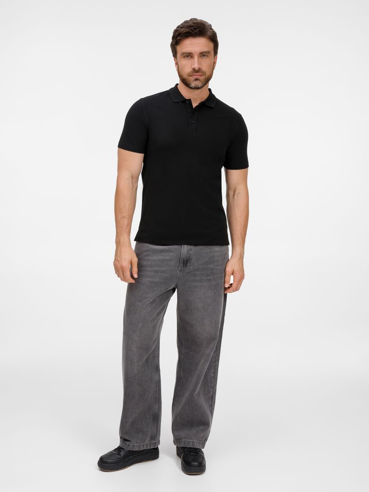 Рубашка поло унисекс Tervise, черная — изображение 9