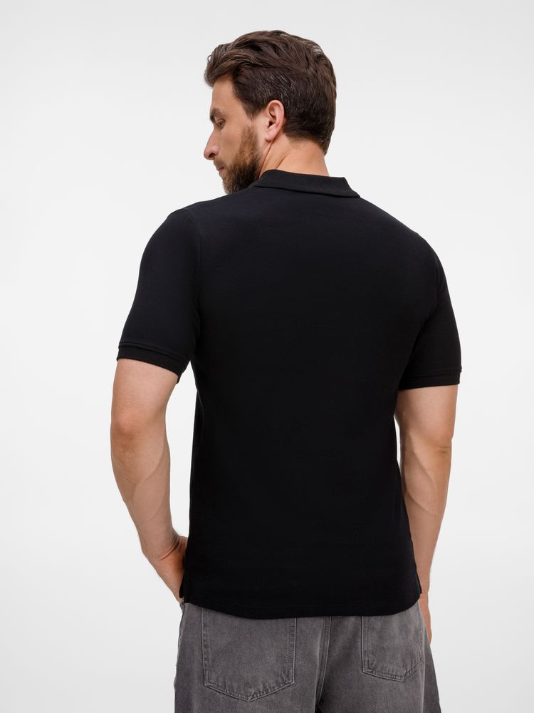 Рубашка поло унисекс Upswing, черная — изображение 7