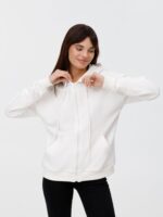 Толстовка унисекс оверсайз на молнии Zippy Terry, белая