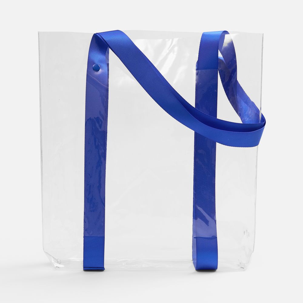 Шопер Clear Fest, ver.2, прозрачный с синими ручками — изображение 2