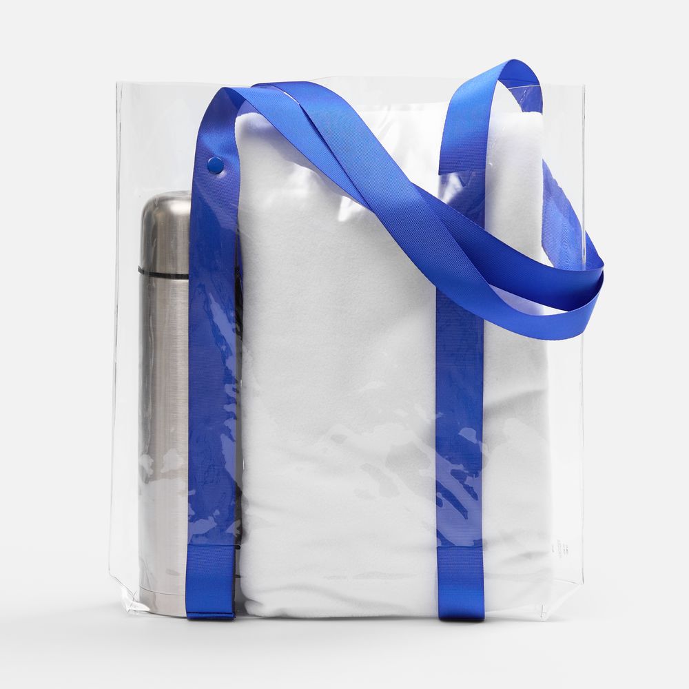 Шопер Clear Fest, ver.2, прозрачный с синими ручками — изображение 4