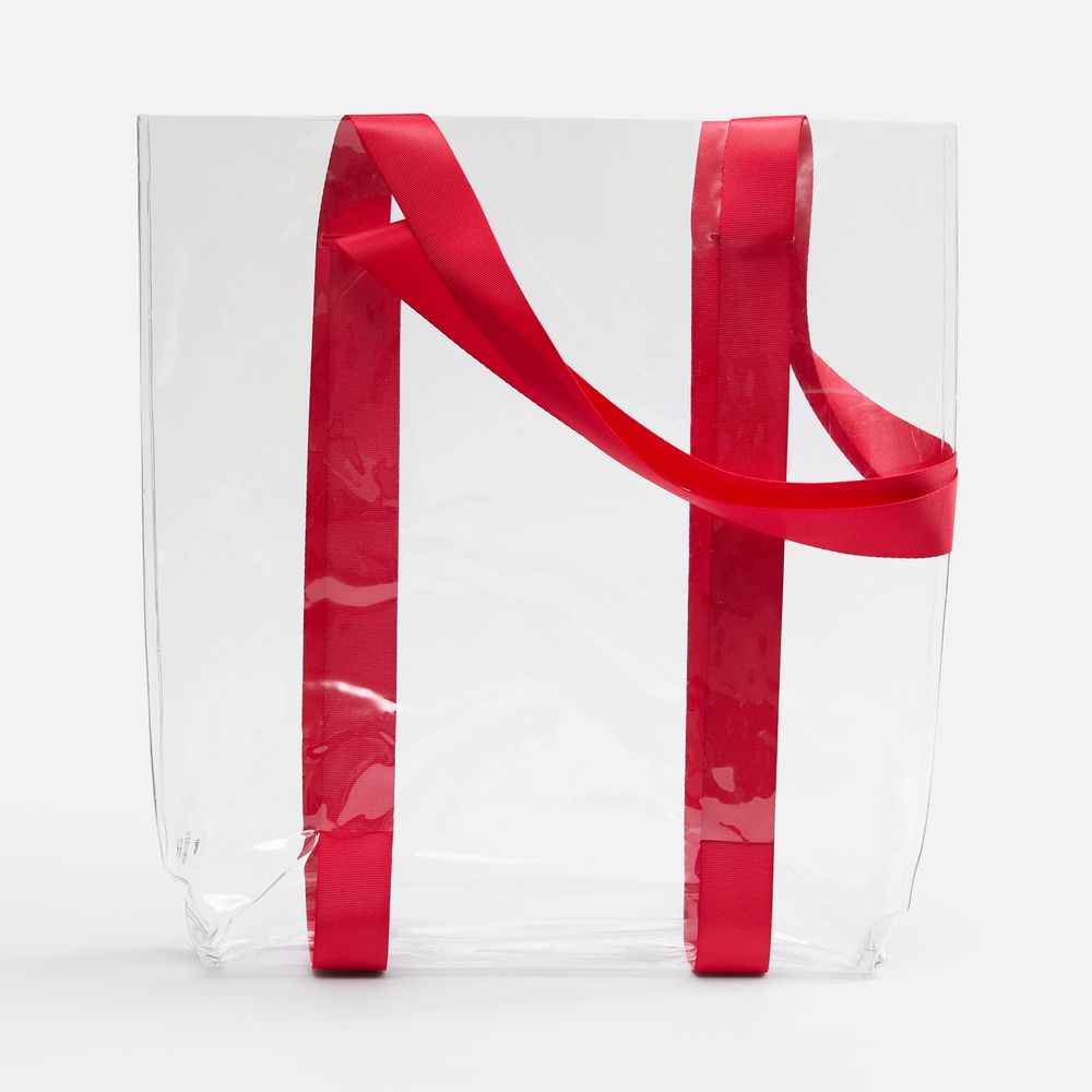Шопер Clear Fest, ver.2, прозрачный с красными ручками — изображение 2