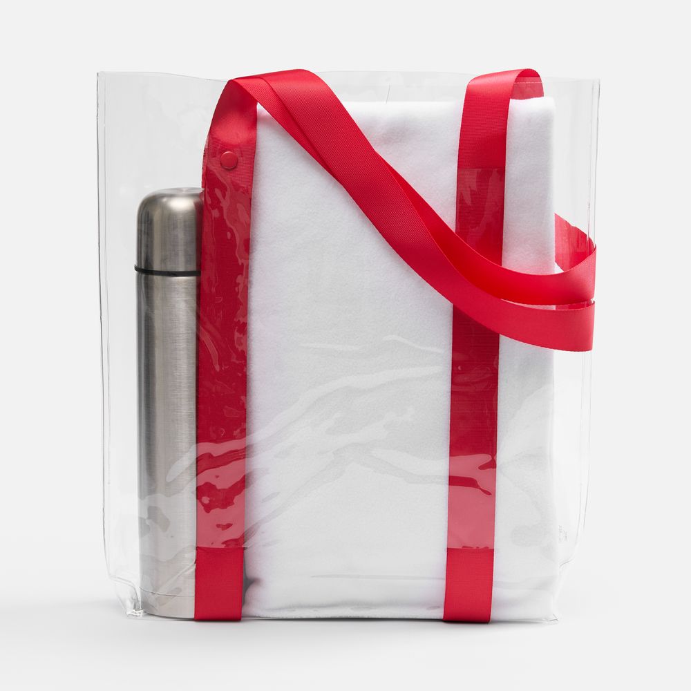 Шопер Clear Fest, ver.2, прозрачный с красными ручками — изображение 3
