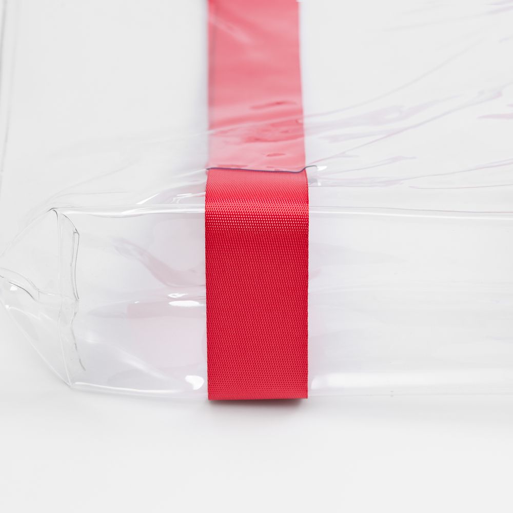 Шопер Clear Fest, ver.2, прозрачный с красными ручками — изображение 4