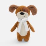 Мягкая игрушка Beastie Toys, собачка с белым шарфом