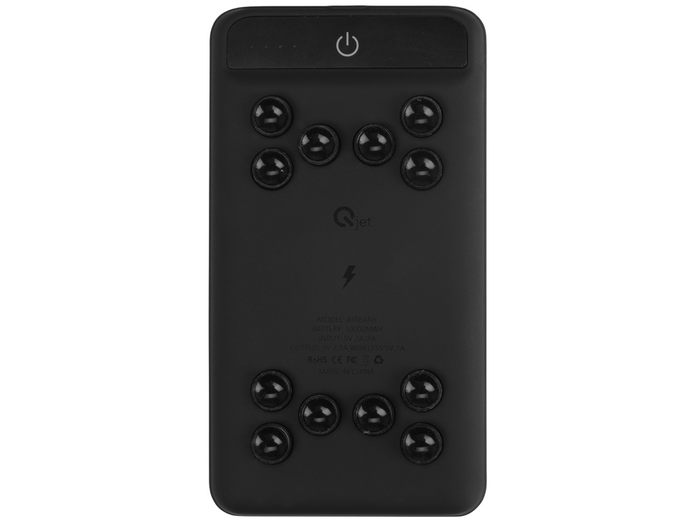 Портативное беспроводное зарядное устройство Airbank, 10000 mAh, черный (Р) — изображение 7