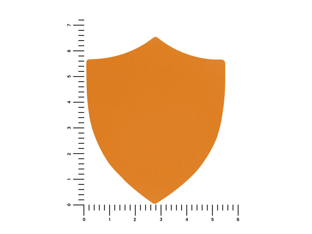 ПАТЧ ЩИТ soft-touch (оранжевый ) 6,6 х 5,5 см — изображение 2