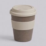 Стакан с силиконовой крышкой Cafe, beige