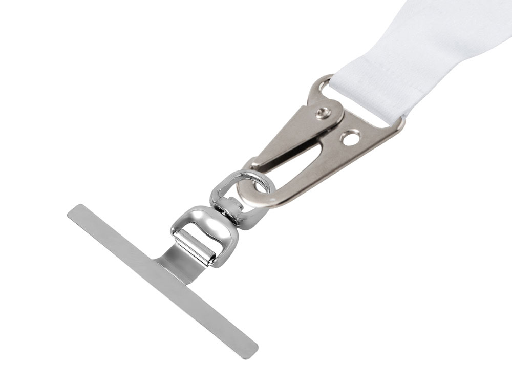 Ланъярд 2,5 см под сублимацию с большим карабином, замком обрыва и металлическим держателем для телефона — изображение 4