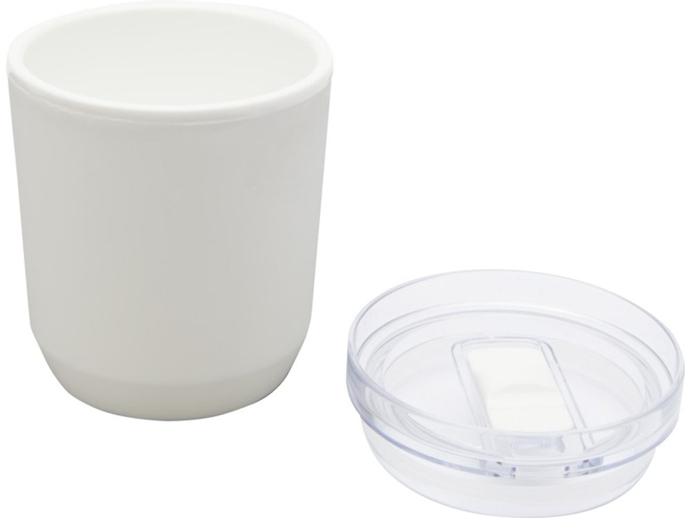 Hudson кружка из переработанного пластика с двойными стенками объемом 180 мл, белый — изображение 4