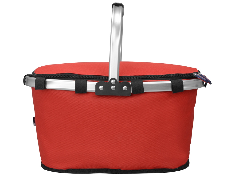 Изотермическая сумка-холодильник FROST складная с алюминиевой рамой, красный — изображение 5