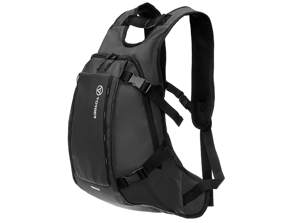 Рюкзак TORBER Mobi, черный, полиэстер 900D с PU покрытием, 45 х 32 х 20 см — изображение 2