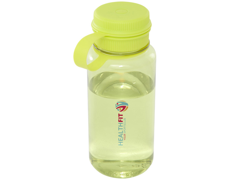 Спортивная бутылка Ryder из переработанного ПЭТ-пластика объемом 900 мл с многофункциональной крышкой, сертифицированная RCS - Лайм — изображение 6
