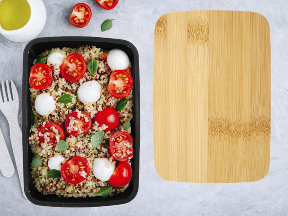 Mangi ланч-бокс на 500 мл - сплошной черный — изображение 4