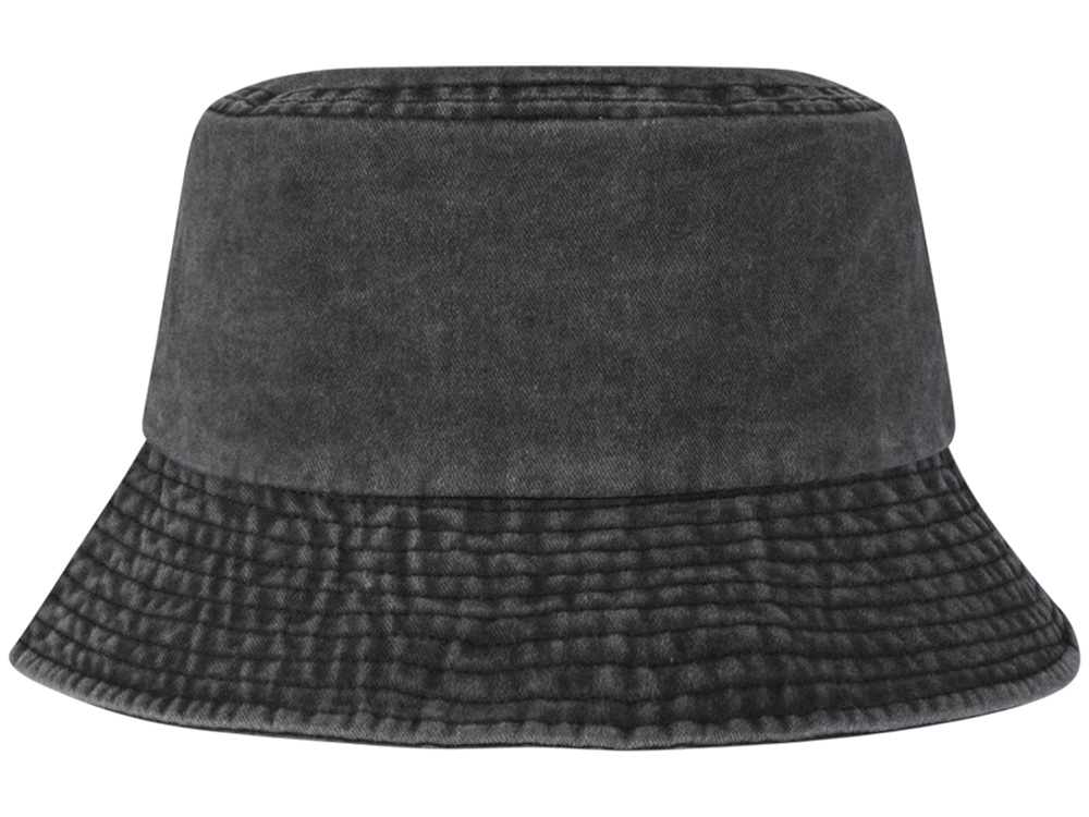 Панама Mitica стираная - Сплошной черный — изображение 3