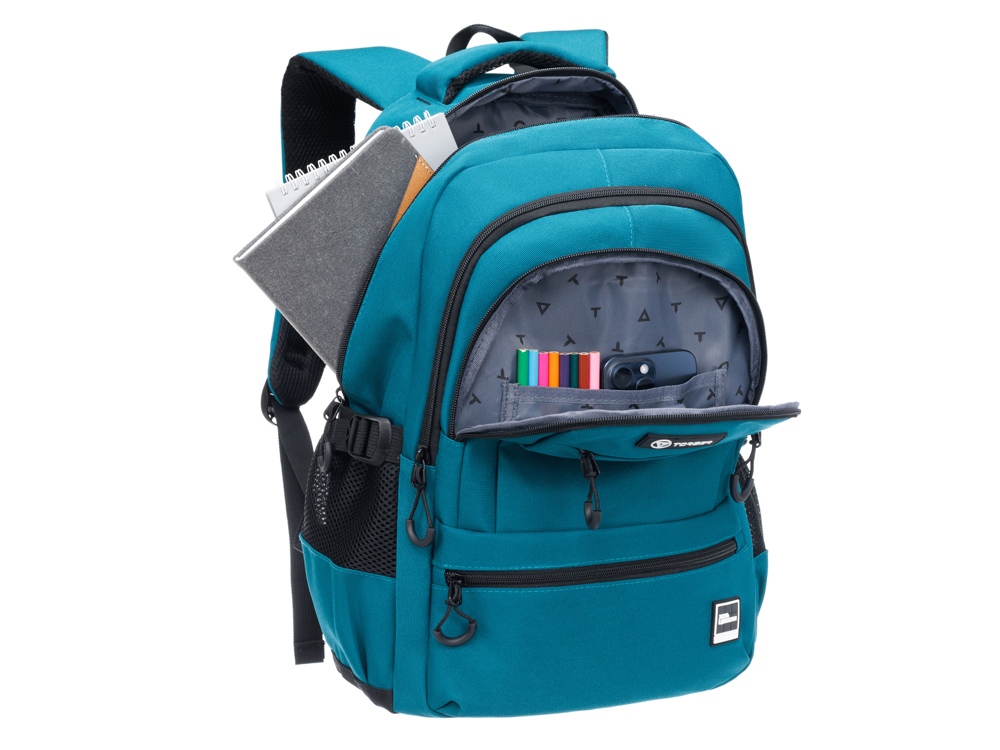 Рюкзак TORBER CLASS X, зелёный, 46 х 32 х 13 см + Мешок для сменной обуви в подарок! — изображение 5