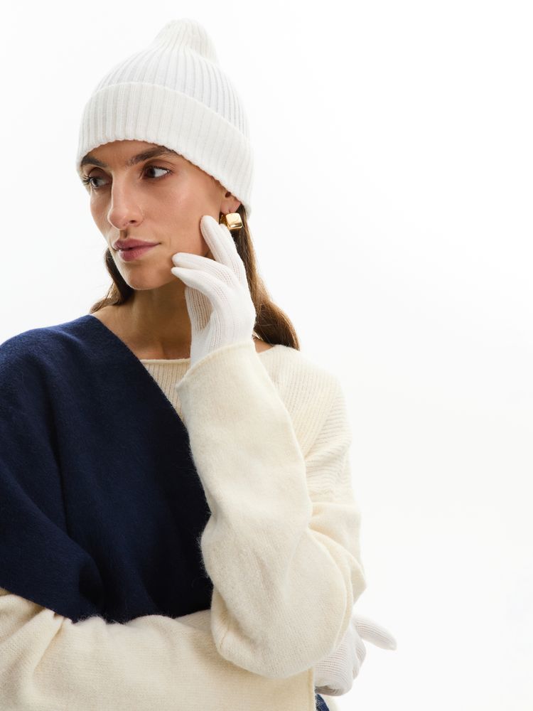 Шапка Bernard, молочно-белая (ванильная) — изображение 3
