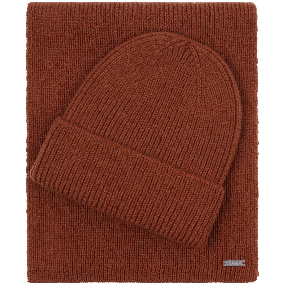 Шарф Bernard, коричневый (терракота) — изображение 6
