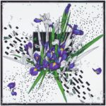 Платок шелковый Delicate, ирисы
