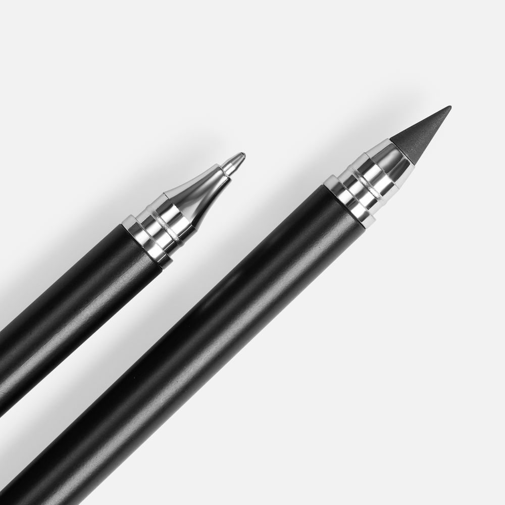 Ручка шариковая и вечный карандаш Diptych, черная — изображение 3