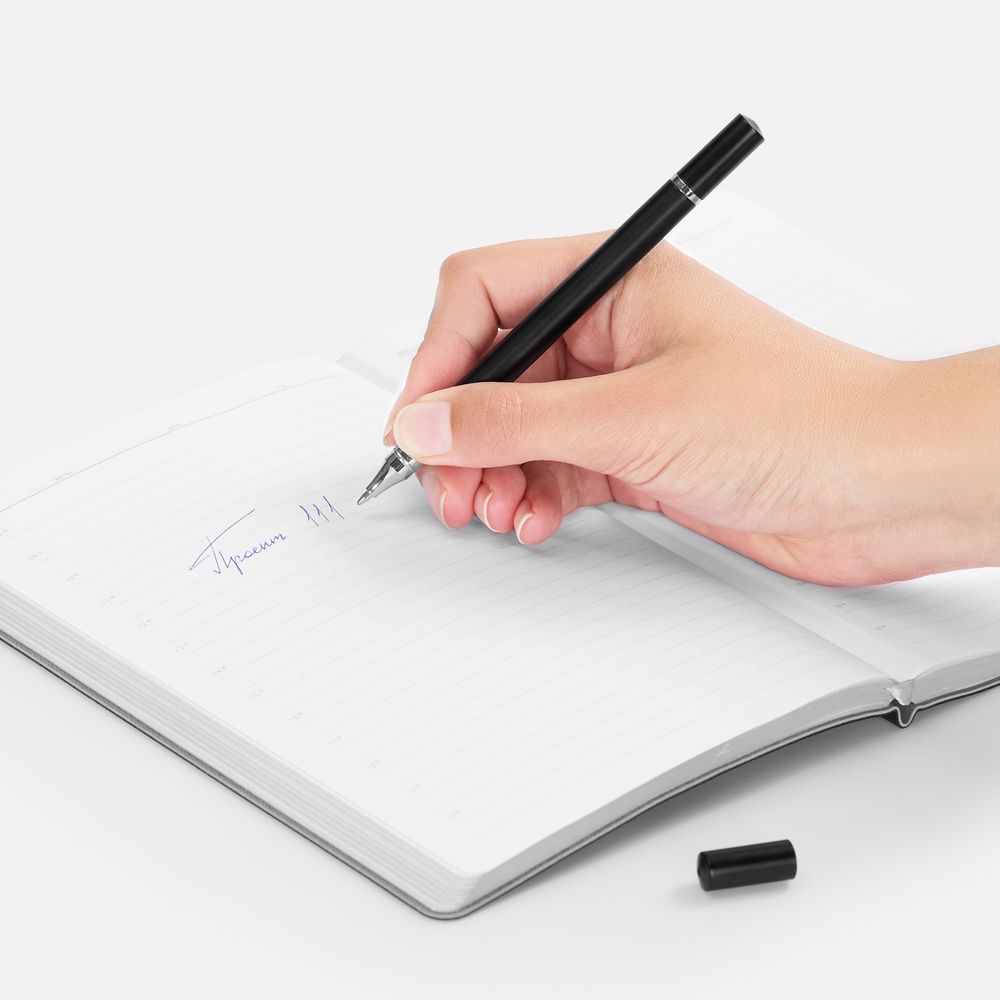 Ручка шариковая и вечный карандаш Diptych, черная — изображение 4