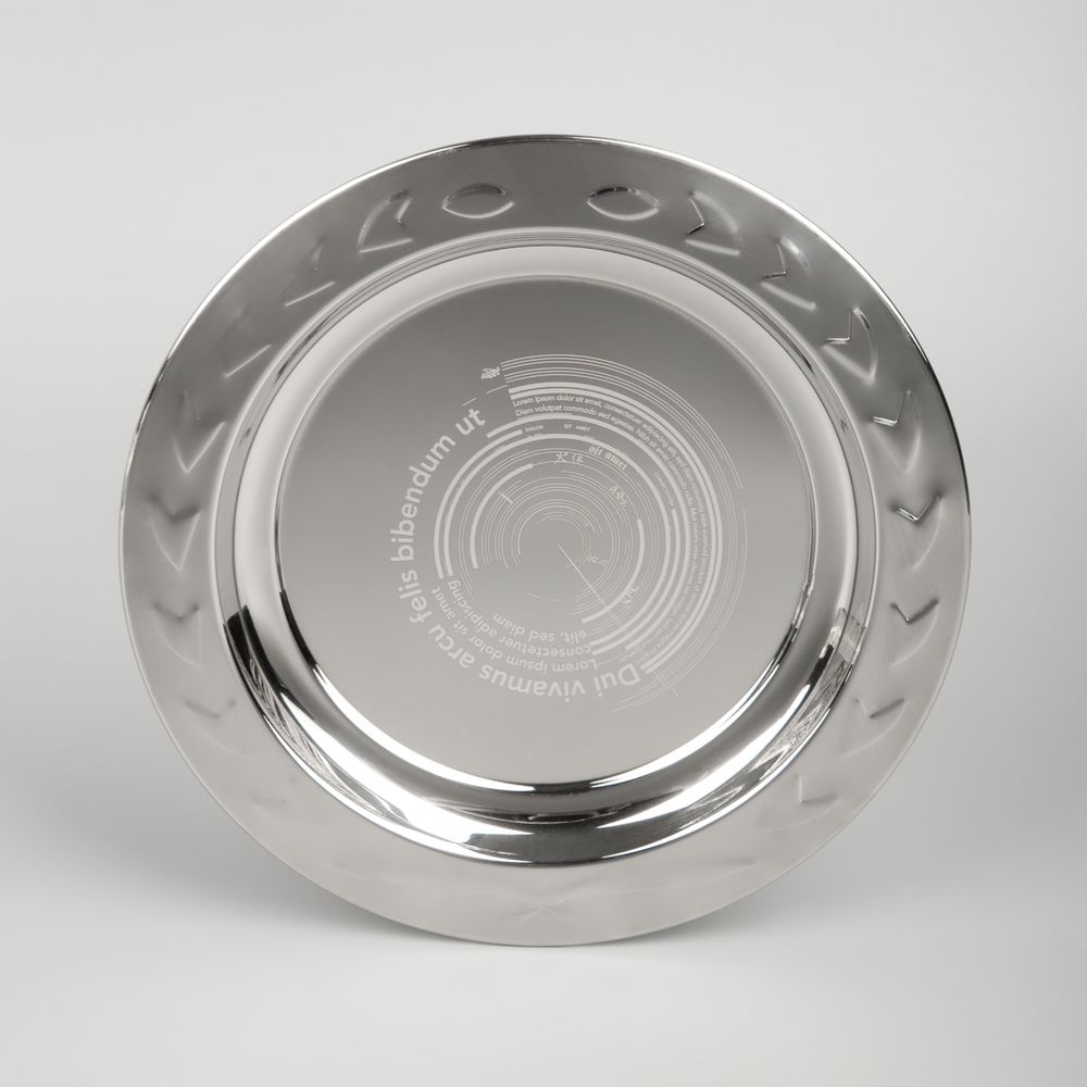 Тарелка наградная «Круг почета», серебристая — изображение 2