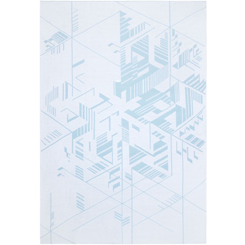 Плед Winterflake, бело-голубой с люрексом — изображение 4