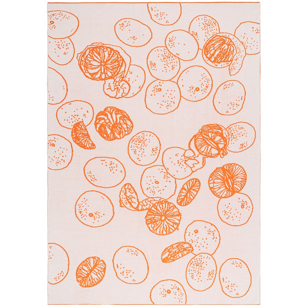 Плед Citrion, оранжево-белый — изображение 4