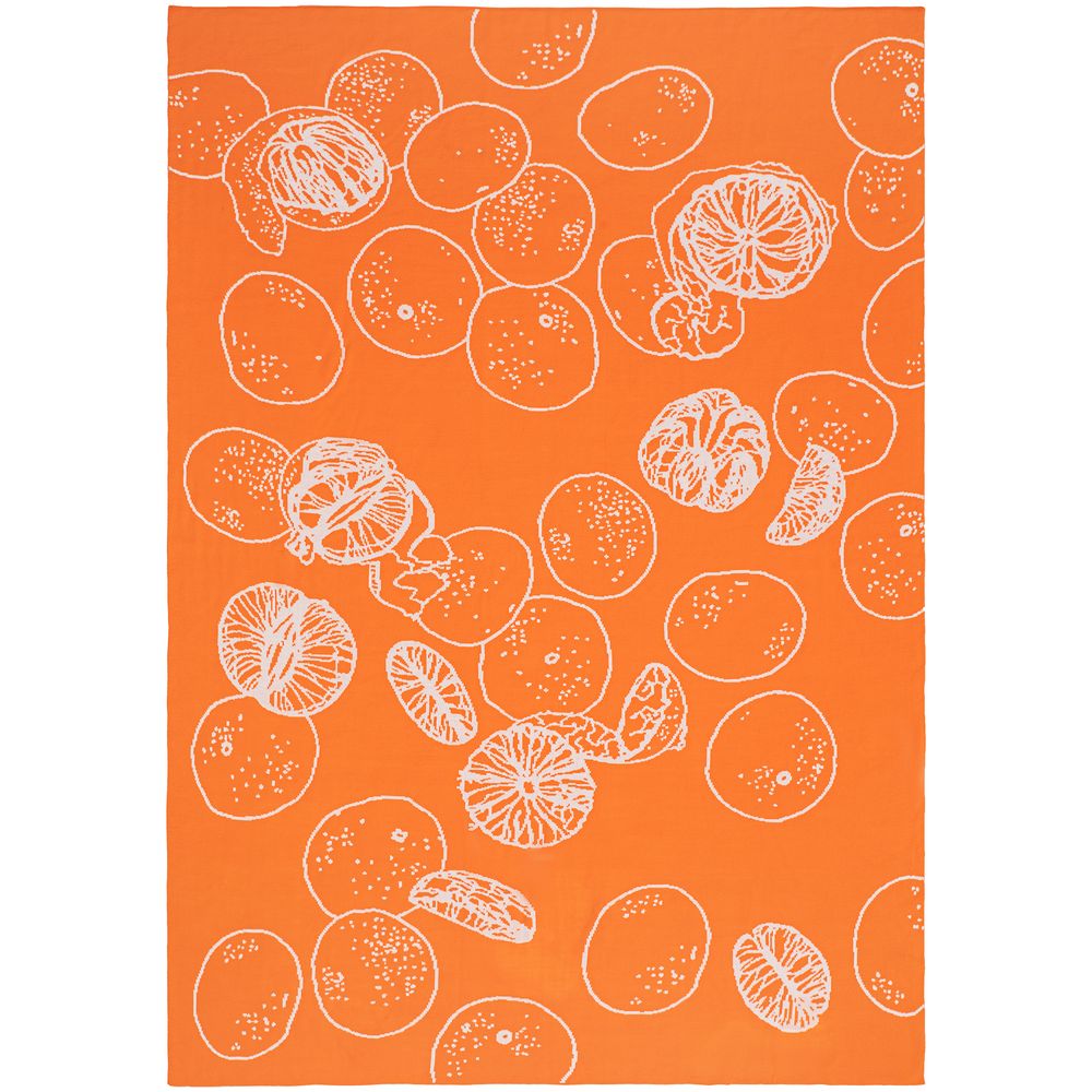 Плед Citrion, оранжево-белый — изображение 3