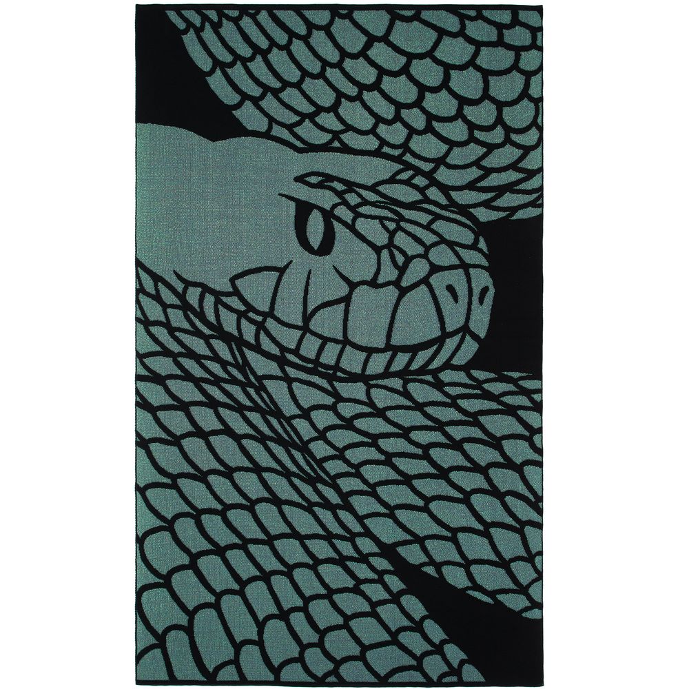 Плед Serpentica, черный с люрексом — изображение 2