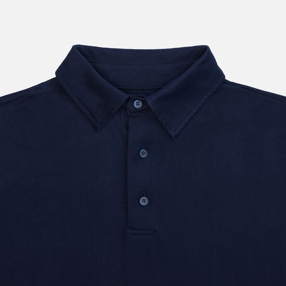 Рубашка поло унисекс Senti, темно-синяя — изображение 4