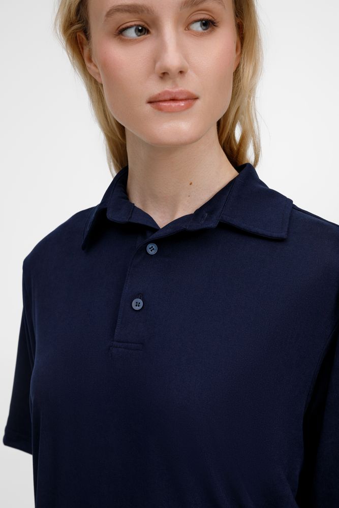 Рубашка поло унисекс Senti, темно-синяя — изображение 12