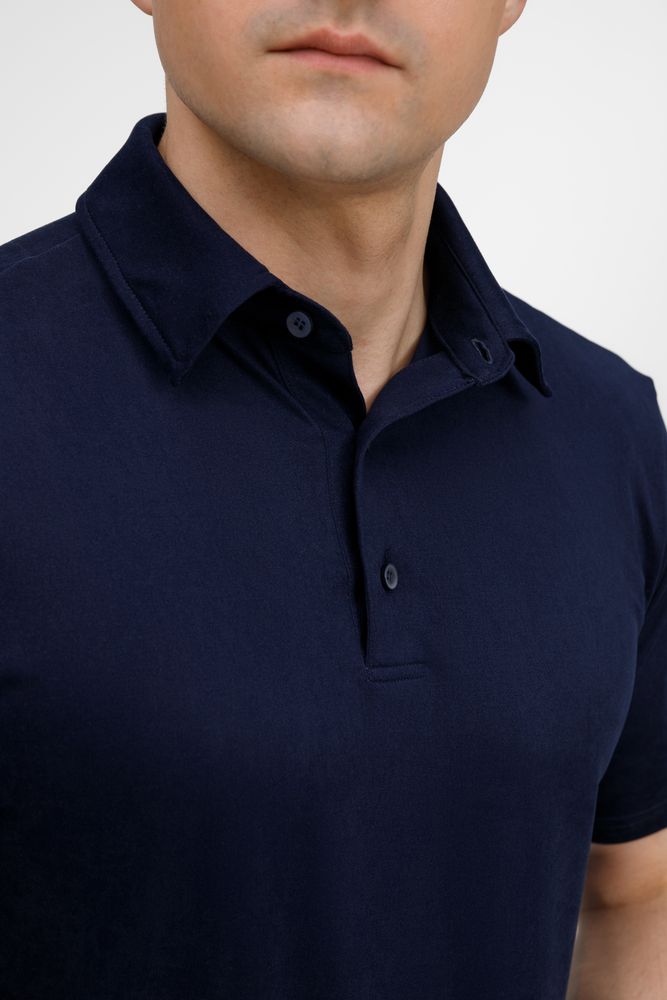 Рубашка поло унисекс Senti, темно-синяя — изображение 7