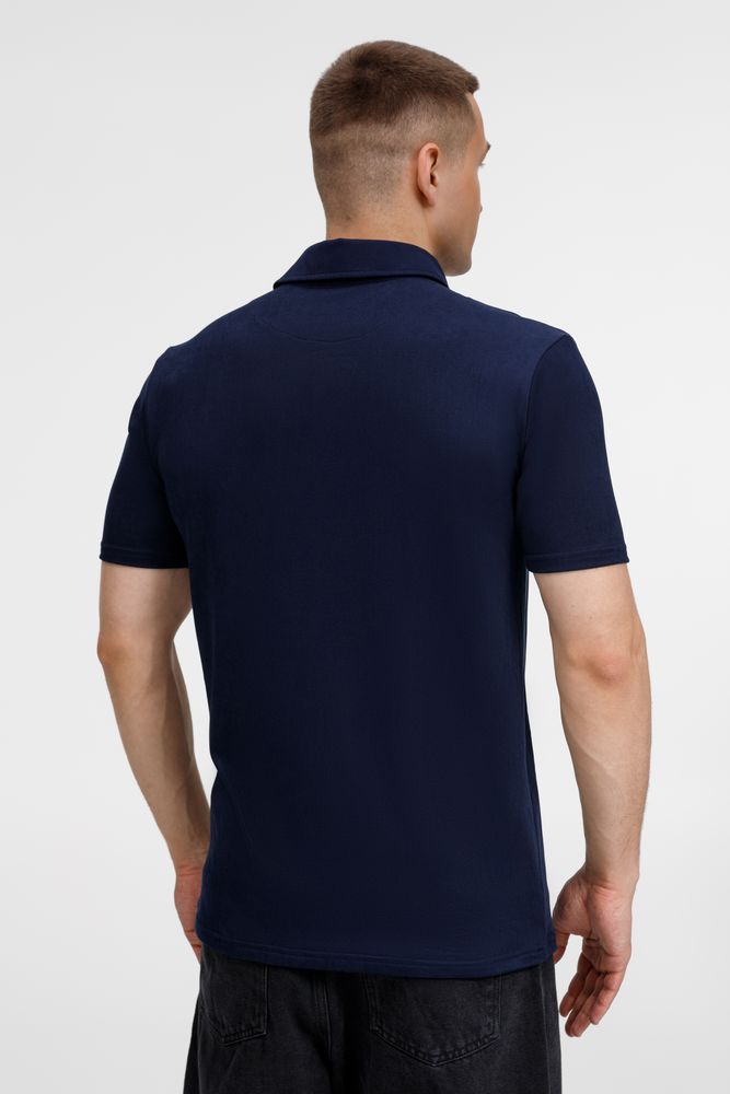 Рубашка поло унисекс Senti, темно-синяя — изображение 9